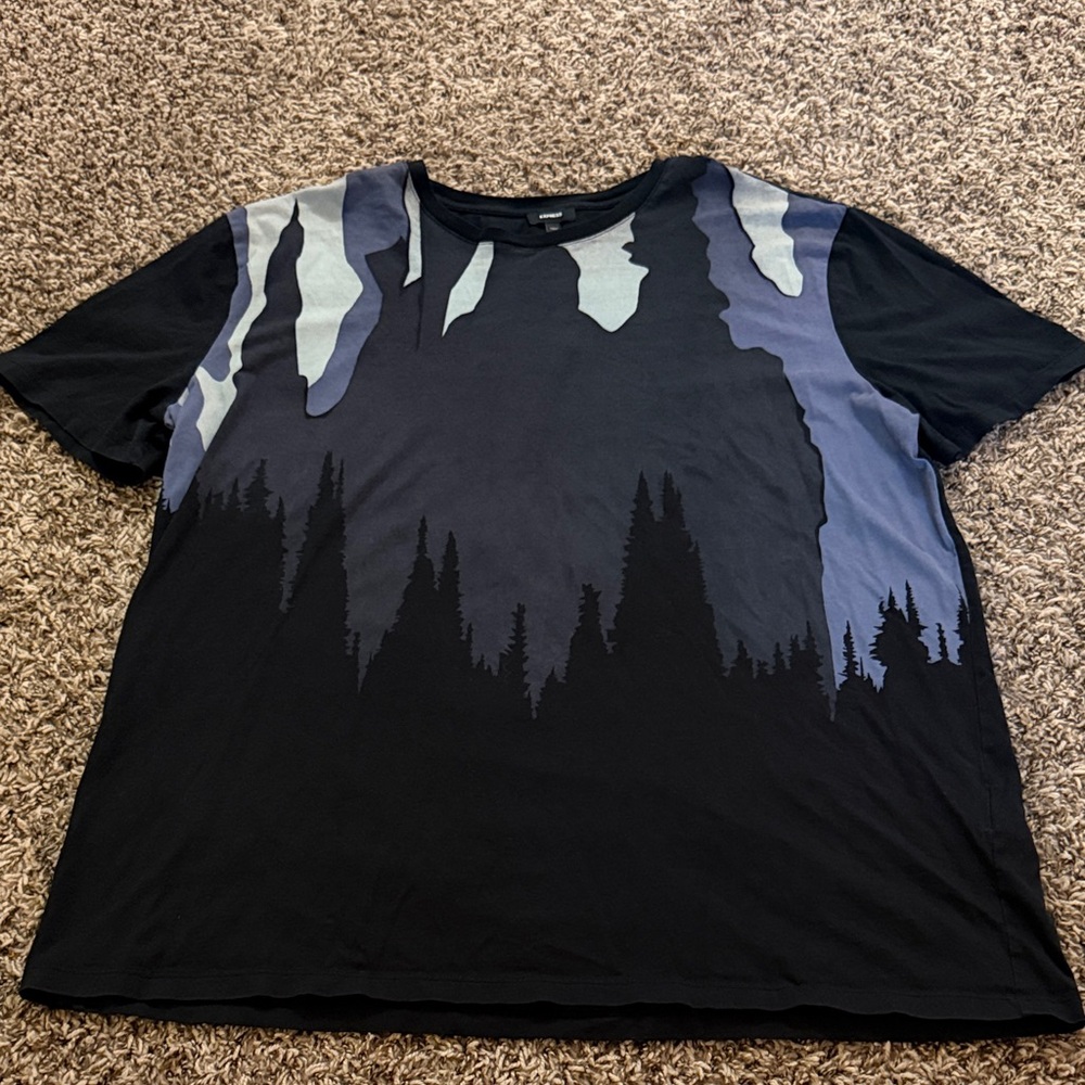 Express Black and Blue Scenic Men's Tee